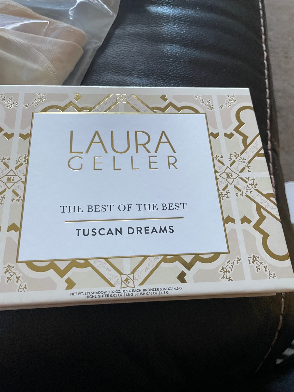 Laura Geller Tuscan Dreams Palette - Gold, Cream & White Packaging